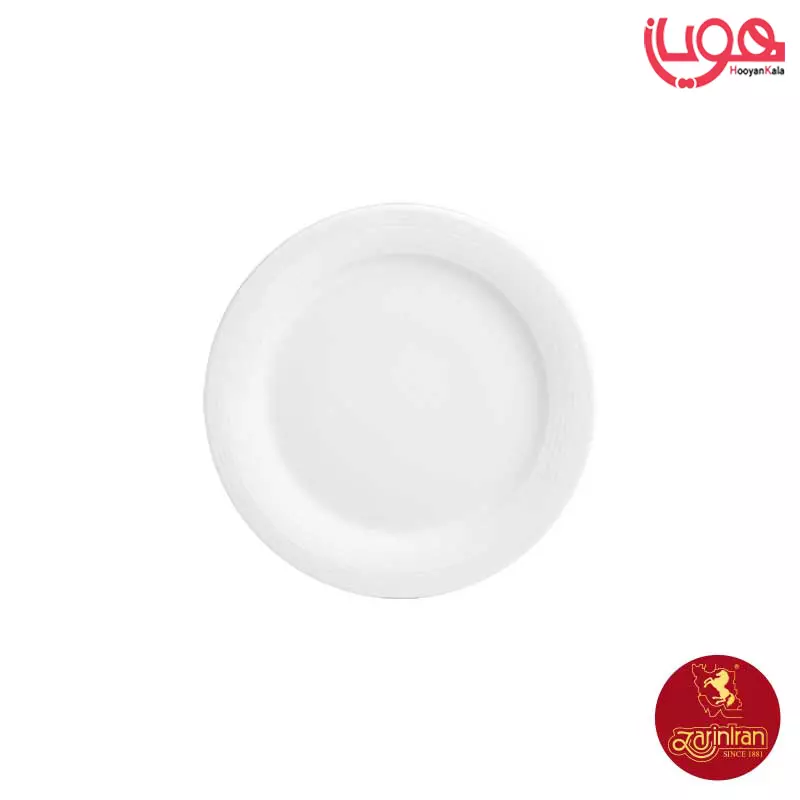 بشقاب تخت چینی زرین سایز 16 شیرینی خوری سفید هتلی 49