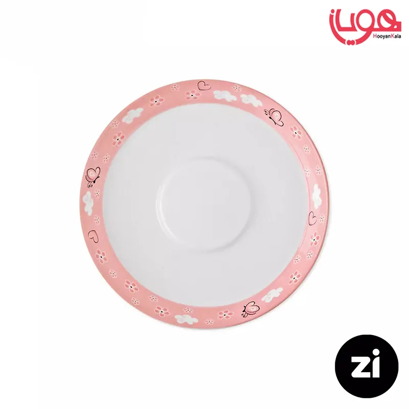 نعلبکی زیر استکانی چینی زرین Zi فرم اس هپی ربیت سایز 15