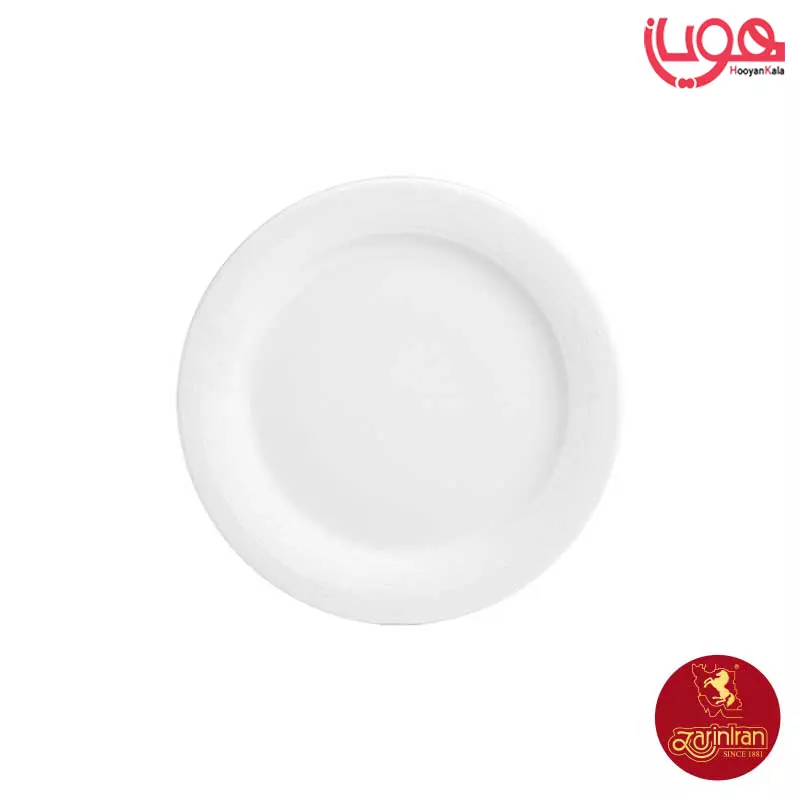 بشقاب تخت چینی زرین سایز 20 میوه خوری سفید هتلی 49