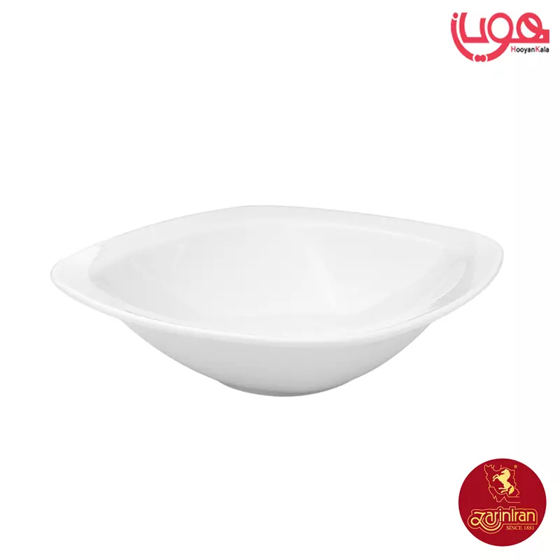 سالاد خوری چینی زرین هتلی کواترو سفید 25 سانتیمتری