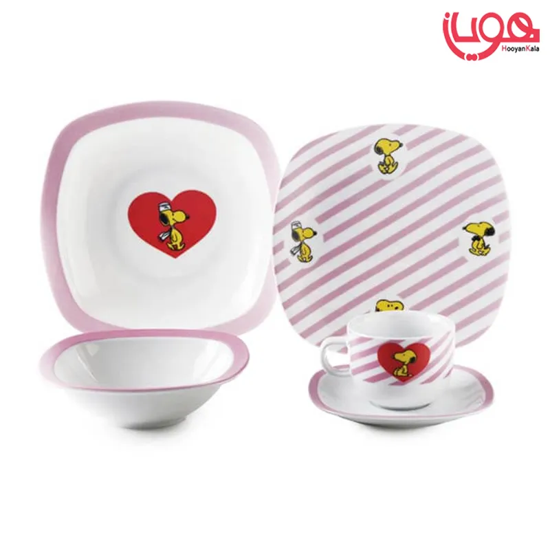 چینی زرین سرویس 5 پارچه کودک طرح اسنوپی