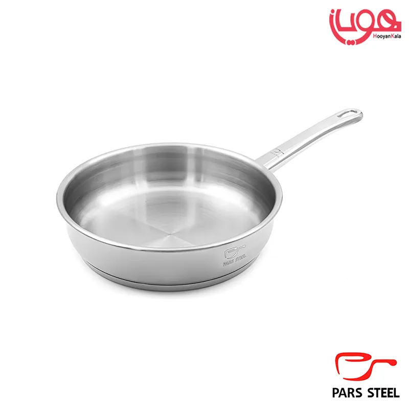 تابه پارس استیل سایز 24 تک دسته کف سه لایه