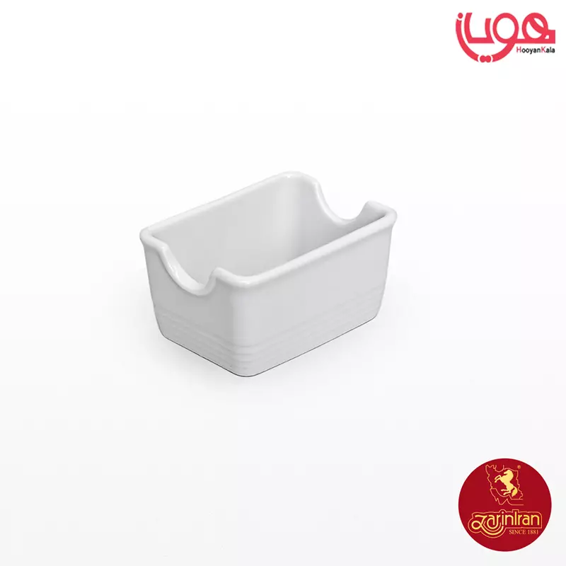 ظرف قند و شکر چینی زرین هتلی 49 کواترو سفید