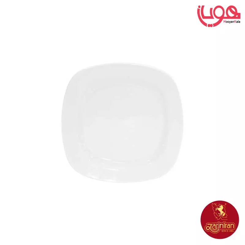 بشقاب تخت 20 سانتیمتری میوه خوری چینی زرین هتلی کواترو