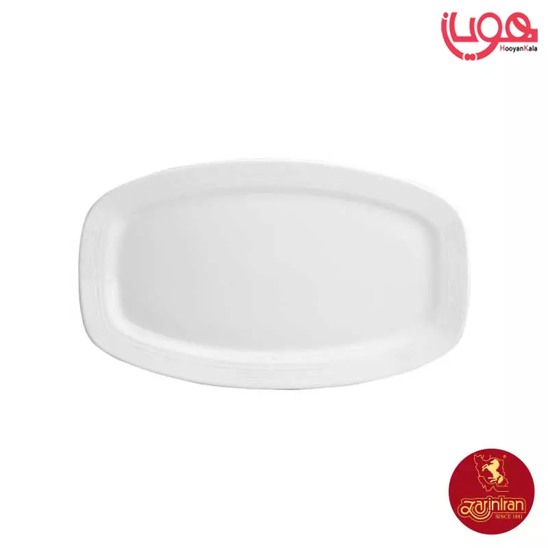 دیس کباب چینی زرین سایز 40 بزرگ سفید هتلی 49